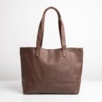 Women Genuine Leather Tote Bag Brown Large Shoulder Handbag Work Office Travel