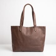 Women Genuine Leather Tote Bag Brown Large Shoulder Handbag Work Office Travel
